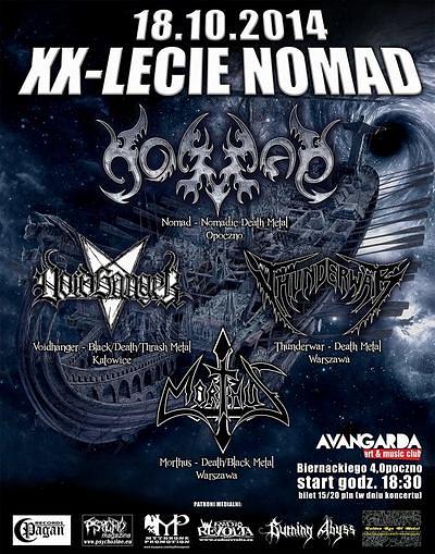 Plakat - Nomad, Voidhanger, Thunderwar, Morthus