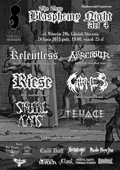 Plakat - Relentless, Aggressor, Riese, Carnes