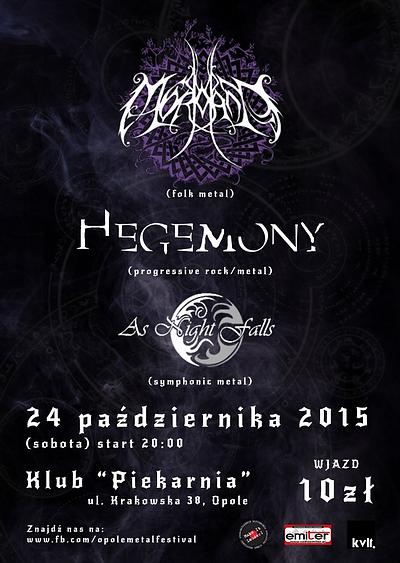 Plakat - Morhana, Hegemony, As Night Falls