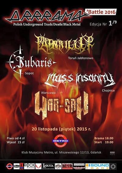 Plakat - War-Saw, Painkiller, Iubaris, Mass Insanity