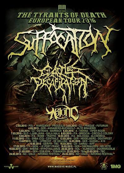 Plakat - Suffocation, Cattle Decapitation