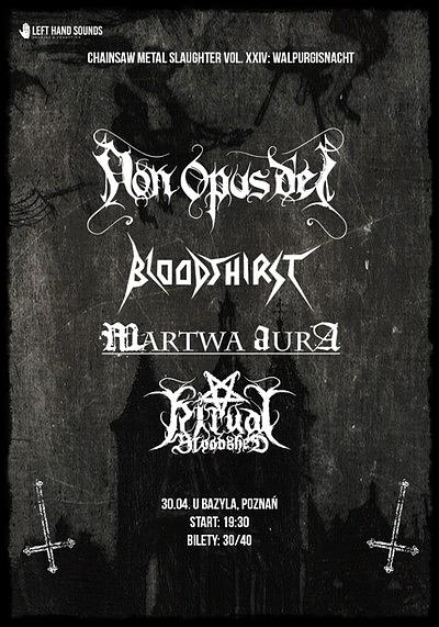 Plakat - Non Opus Dei, Bloodthirst, Martwa Aura