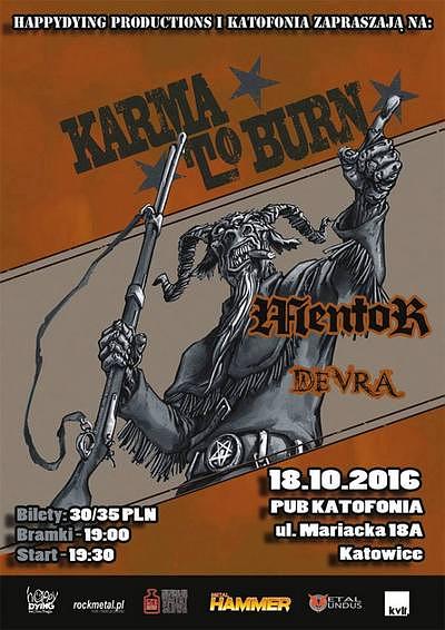 Plakat - Karma to Burn, Mentor, Devra