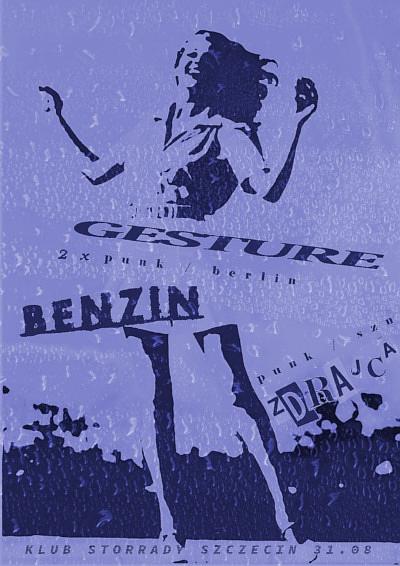 Plakat - Gesture, Benzin, Zdrajca