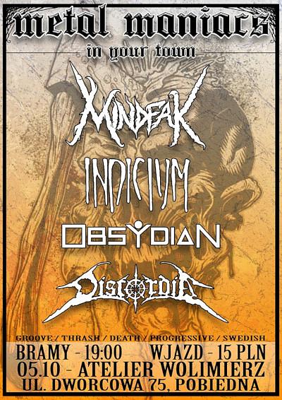 Plakat - Mindfak, Indicium, Obsydian, Discordia