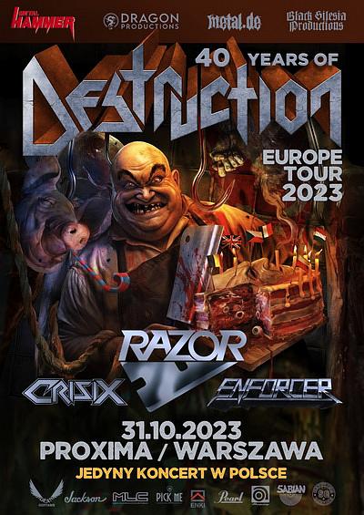 Plakat - Destruction, Whiplash, Crisix, Enforcer