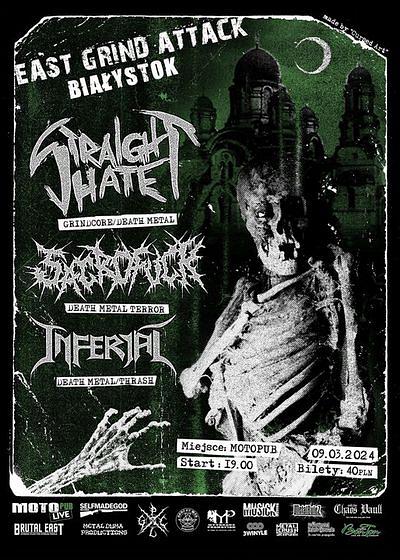 Plakat - Straight Hate, Sacrofuck, Inferial