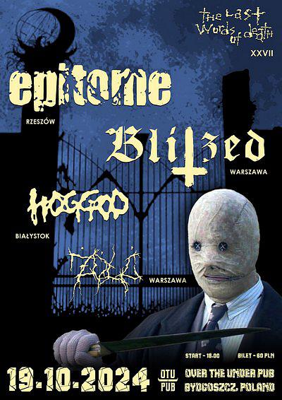 Plakat - Epitome, Blitzed, Hoggod, Żółć